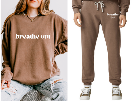 Breathe Out Bold Sweatshirt ONLY